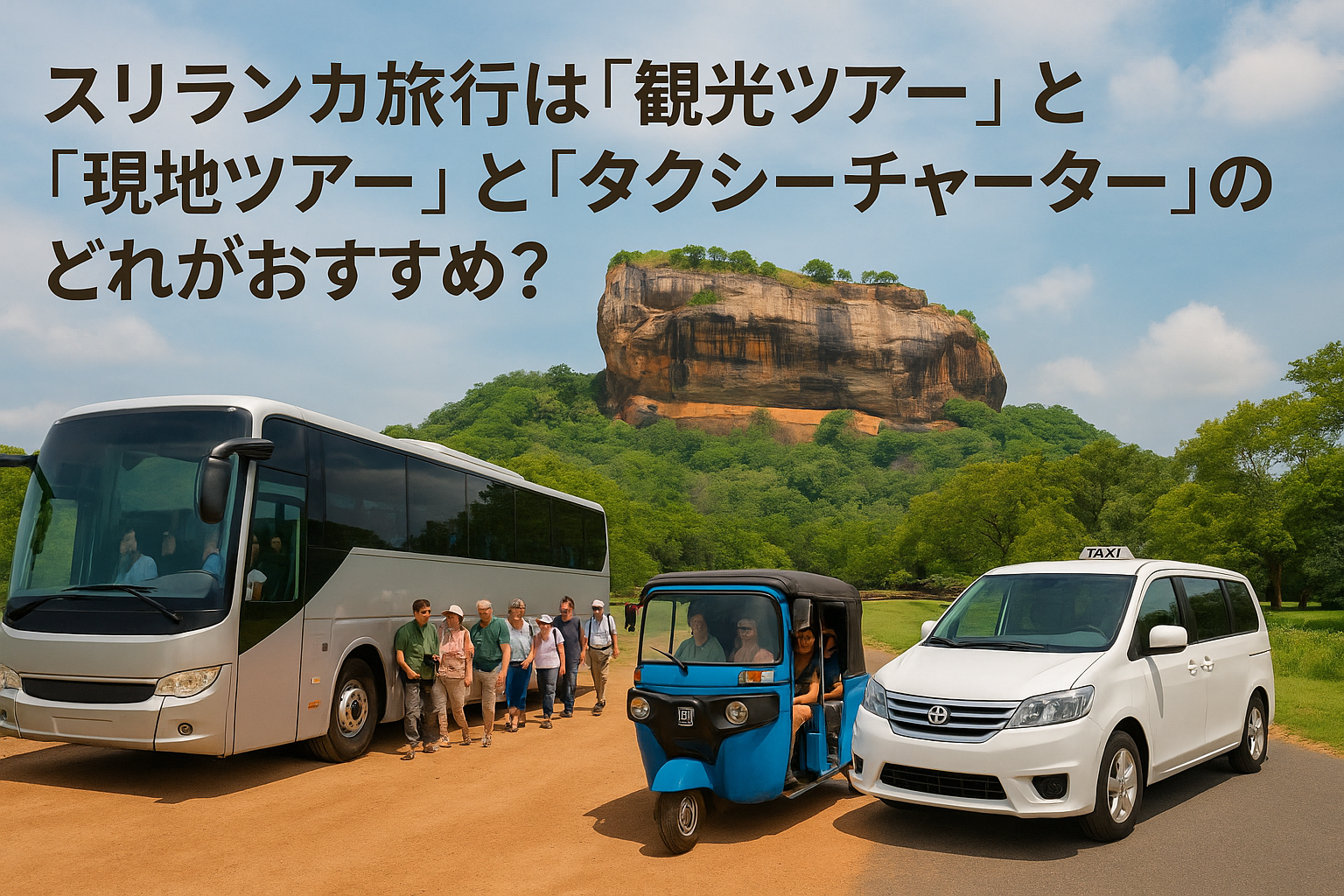 リランカ旅行は『観光ツアー』と『現地ツアー』と『タクシーチャーター』のどれがおすすめ？メリットとデメリットを徹底比較！